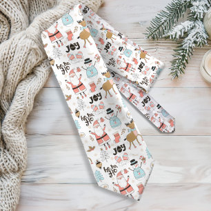 Gravata Papais noeis, Snowman, Reindeer Pattern ID559