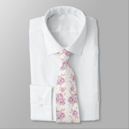 Gravata Papel de Embrulho com Padrão de Rosa de Luxo