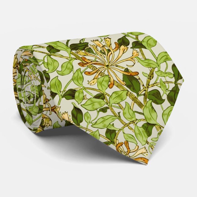Gravata Papel de Parede Floral Honeysuckle de William Morr (Rolled)