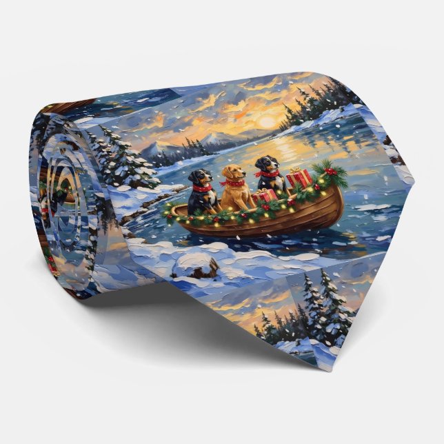 Gravata Papillon Christmas Boat Holiday (Rolled)