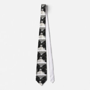 Gravata Papillon preto e branco