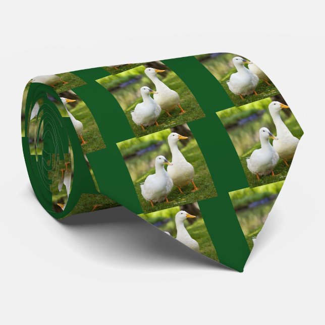 Gravata Par de patos brancos domesticados (Rolled)
