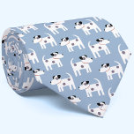 Gravata Parson Jack Russell Terrier Dog Padrão Azul<br><div class="desc">Um padrão de cães Jack Russell Terrier em um fundo azul. Perfeito para seu Pai de cachorro favorito. Arte original de Nic Squirrell.</div>