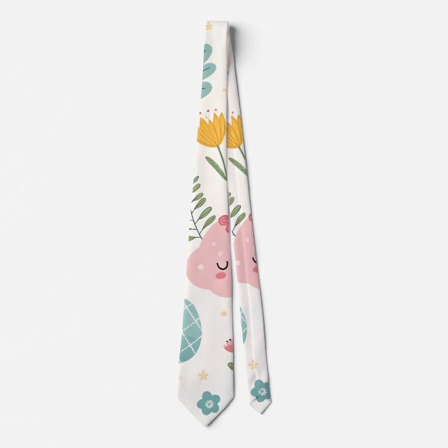 Gravata Páscoa Bunny Pattern (Frente)