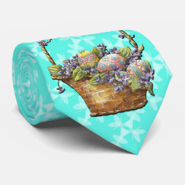 Gravata Páscoa Cesta Turquesa Estilo Verificado Coluna Des