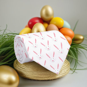 Gravata Páscoa de Feriado de Padrões de Rosto para Coelh