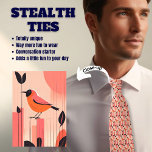 Gravata Pássaro Retro Cor-de-Rosa Viciado em Roupa Masculi<br><div class="desc">De certa forma,  parece uma gravata típica de homens,  mas de perto é tudo amor de BIRD. Perfeito para pássaros,  observadores de pássaros,  nerd de pássaros,  ornitólogos etc...  Ilustração retrorativa em tons antigos de conteúdo genérico cor-de-rosa e preto.</div>