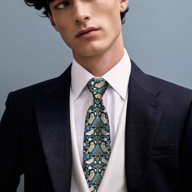 Gravata Pássaros Empurrados William Morris Inspiraram Home (Criador carregado)