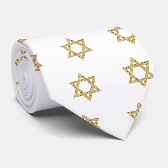 Gravata Passover Matzoh Star de David (Rolled)