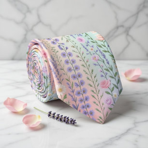 Gravata Pastel Floral