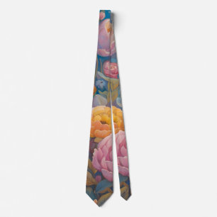 Gravata Pastel Floral Garden