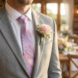 Gravata Pastel Marble Swirl - Pink Purple Blue Abstract