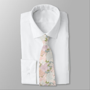 Gravata Pastel Peony & Butterfly Fllower Pattern