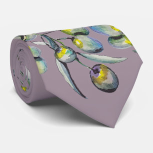 Gravata Pastel Púrpura Púrpura, pintado à mão, de oliveira