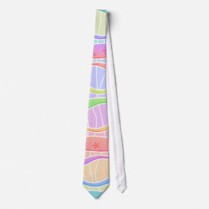 GRAVATA PASTEL RAINBOW STRIPES NECK TIE