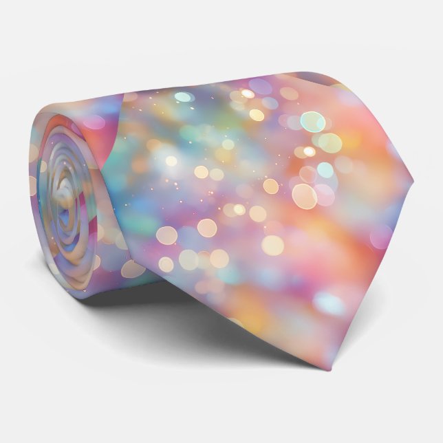 Gravata Pastel roxo e rosado festivo (Rolled)