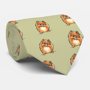 Gravata Patas vermelhas de Pomeranian acima