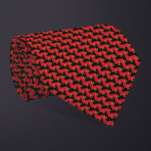 Gravata Patchwork Angola Flag Patterno