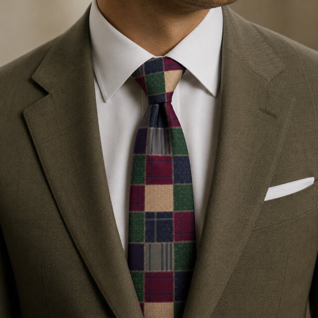 Gravata Patchwork do Tartan da Herança  (Criador carregado)