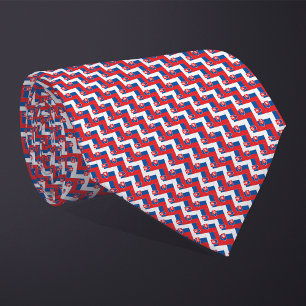 Gravata Patchwork Eslovênia Flag Pattern