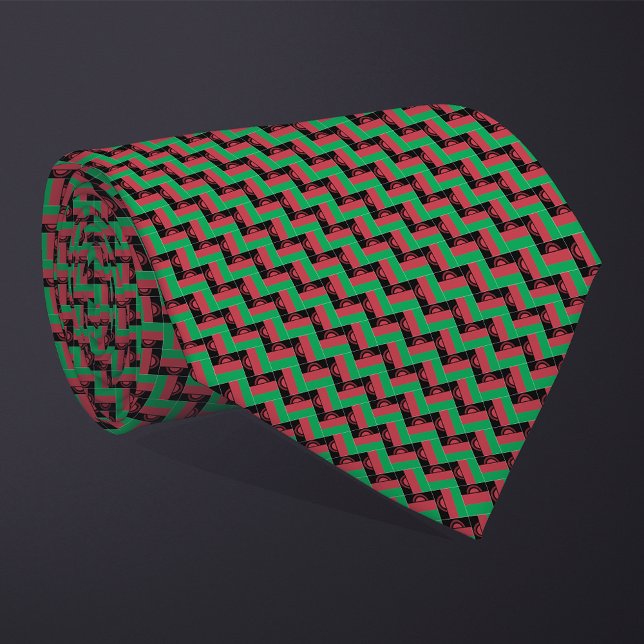 Gravata Patchwork Malawi Flag Pattern (Criador carregado)