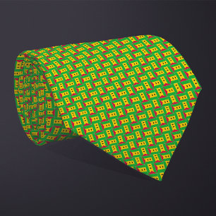 Gravata Patchwork São Tomé e Príncipe - Padrão de Sinaliza