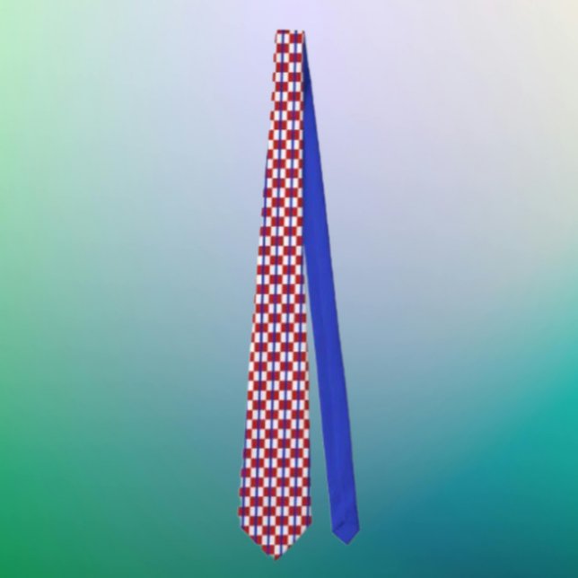 Gravata Patriotic Checkerboard Necktie (Criador carregado)