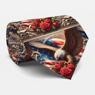 Gravata Patriótica Americana