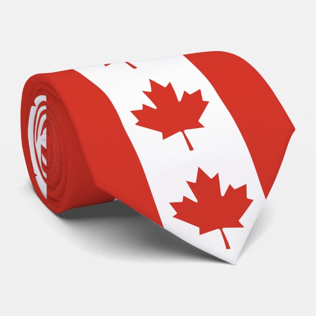 Gravata Patriótica Bandeira Canadense (Rolled)