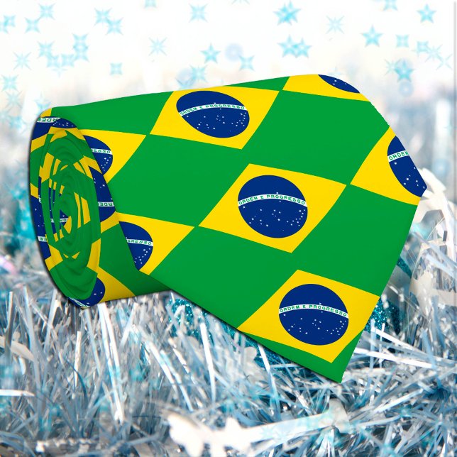 Gravata Patriótica Brazil Tie, moda Bandeira Brasileira (Criador carregado)