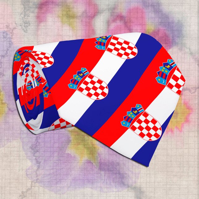 Gravata Patriótica Croácia Tie, moda Bandeira Croata (Criador carregado)