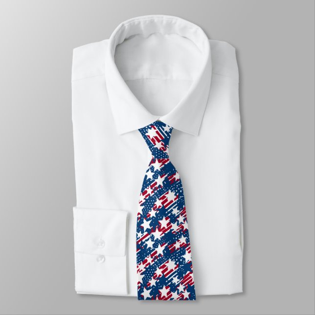 Gravata Patriótica EUA Masculina (Amarrado)