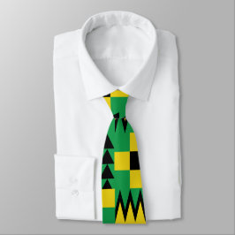 Gravata Patterno Geométrico jamaicano Flag Bright