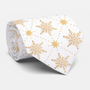 Gravata Pattterna de Natal do Faux Dourado Faux