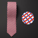 Gravata Pavilhão do Padrão do Chile<br><div class="desc">Flag of Chile Pattern Necktie destaca as cores nacionais do país a distância, empregando uma inteligente design angulada. Após uma inspeção mais atenta, o padrão repetitivo, sem descontinuidades, de bandeiras minúsculas mostra a bandeira nacional do país de uma forma esteticamente agradável.</div>