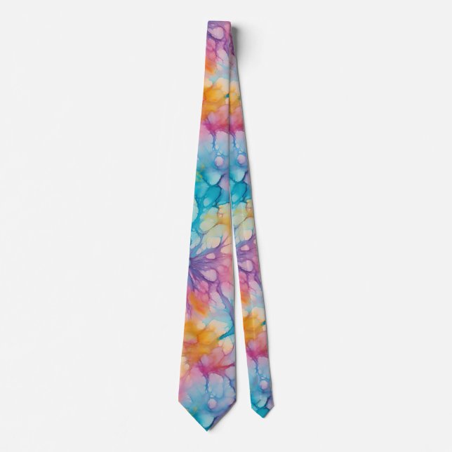 Gravata Paz Amor Tie-Dye (Frente)