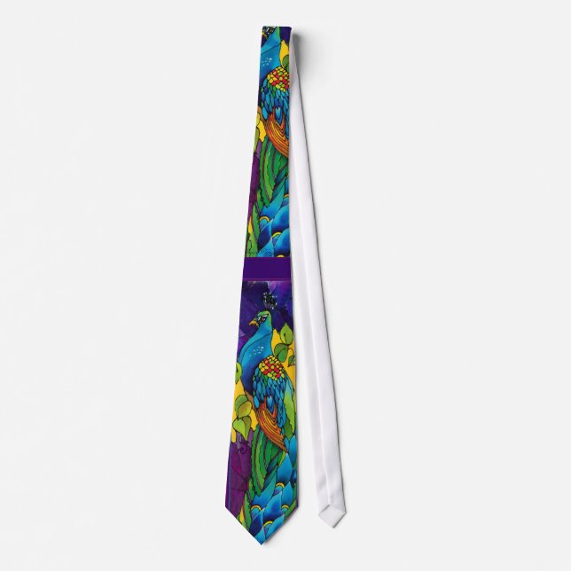 Gravata Peacock Bright Men's Tie (Frente)
