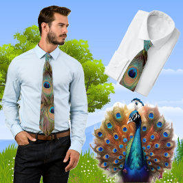 Gravata Peacock Feather Tie