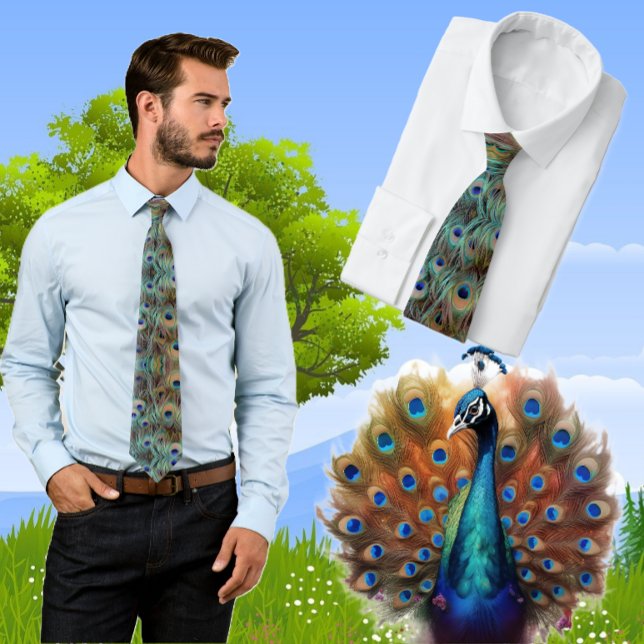 Gravata Peacock Feather Tie (Criador carregado)