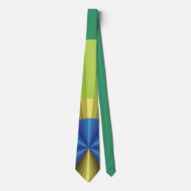 Gravata Peacock Illusion Men's Neck Tie (Frente)