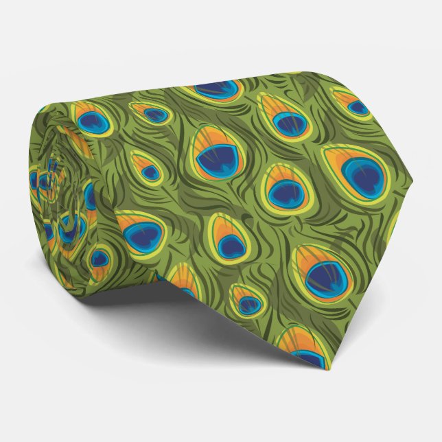 Gravata Peacock Tie Para Casamentos e Ocasiões Especiais (Rolled)