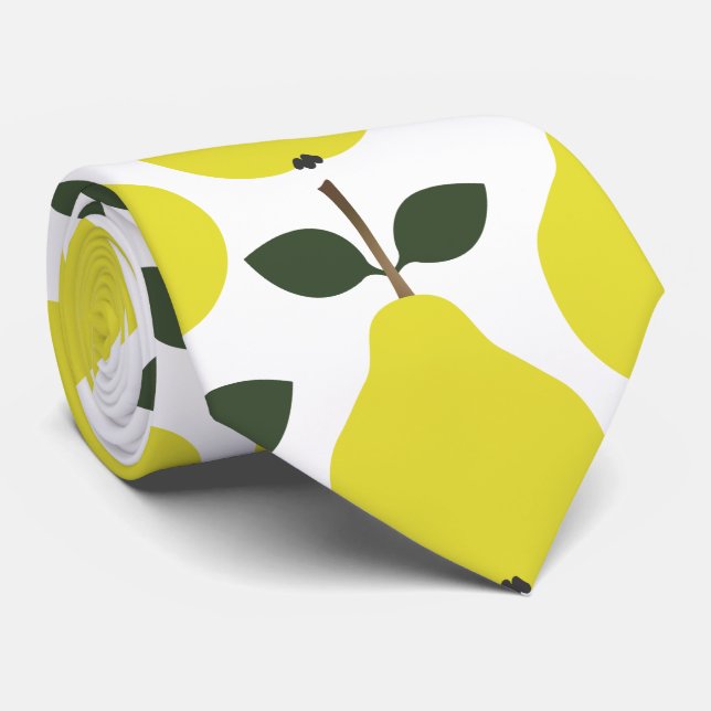 Gravata Pear Amarelo (Rolled)