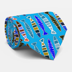 Gravata Peixe listrado multicolorido Thunder_Cove