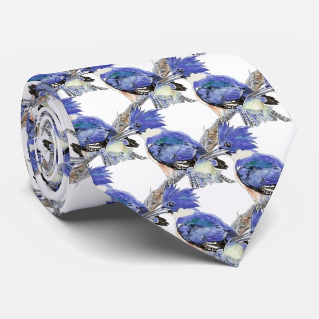 Gravata Peixe-Represa Cinturado com Coleção de Pássaros de (Rolled)