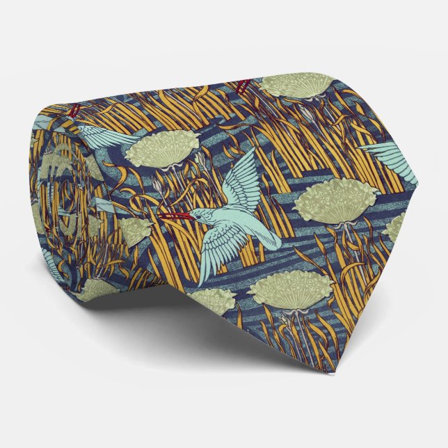 Gravata PEIXES E PEDAÇOS DE ARRANQUE Nouveau Floral (Rolled)