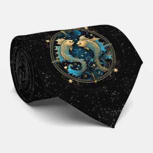 Gravata Peixes Sinal Astrológico Coletor do Pescoço Zodiac