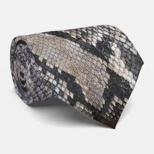 Gravata Pele de Cobra Python - Moda de Luxo Elegante