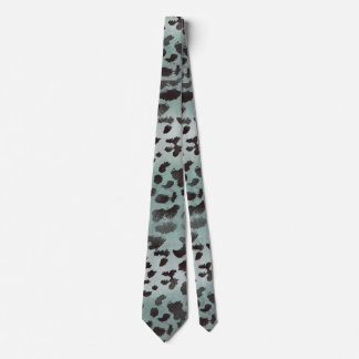Gravata Pele de leopardo em Mar Azul Tangerina