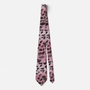 Gravata Pele de leopardo em rosa rosa