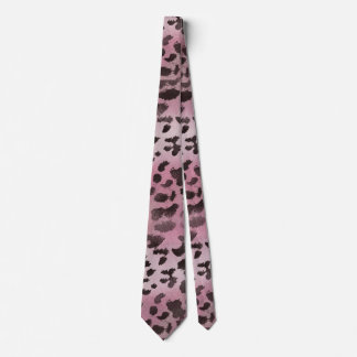 Gravata Pele de leopardo em rosa rosa